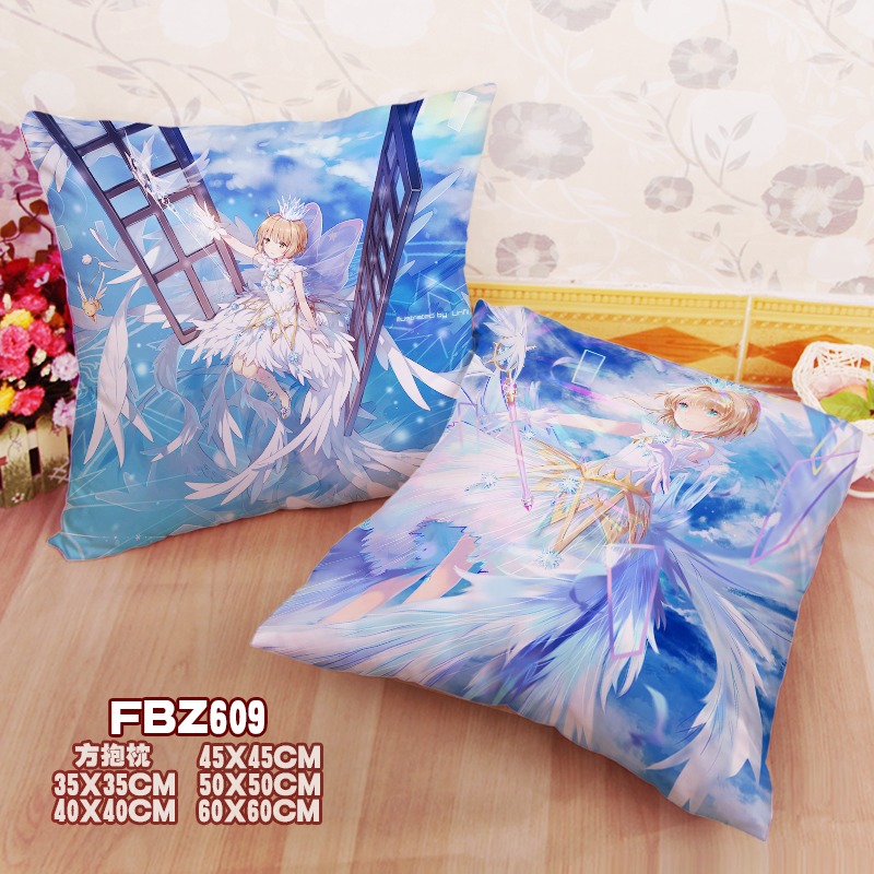 New Sakura Kinomoto Cardcaptor Sakura_ Clear Card 45x45cm(18x18inch) Square Anime Dakimakura Throw Pillow Cover Fbz609