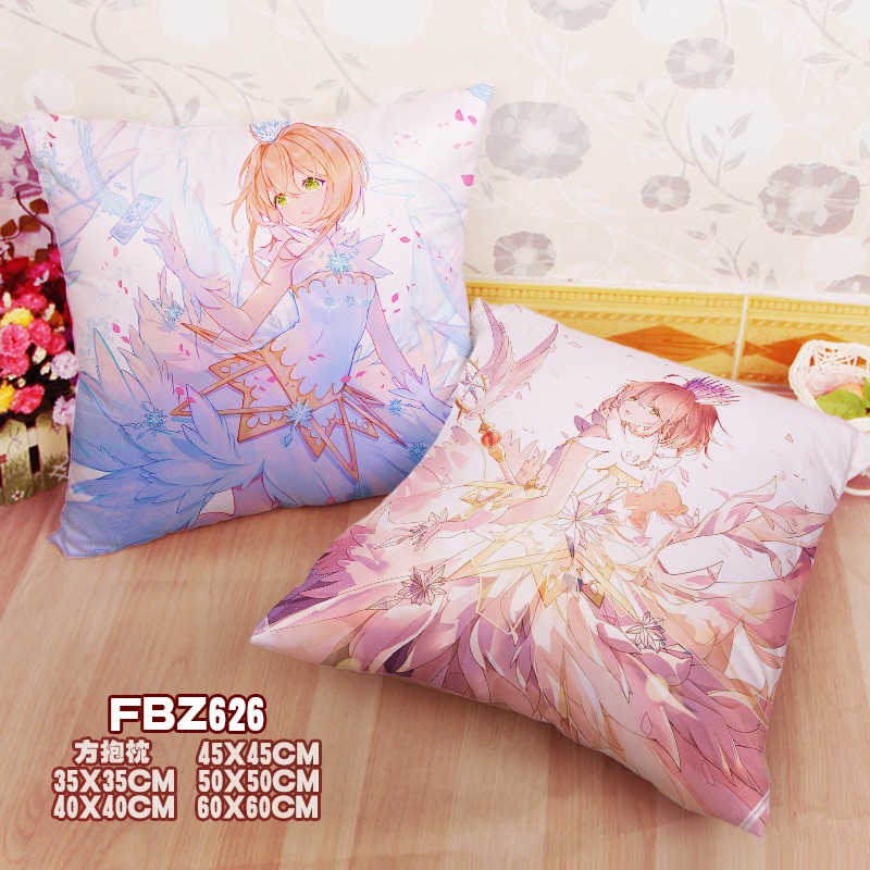 New Sakura Kinomoto Cardcaptor Sakura_ Clear Card 45x45cm(18x18inch) Square Anime Dakimakura Throw Pillow Cover Fbz626