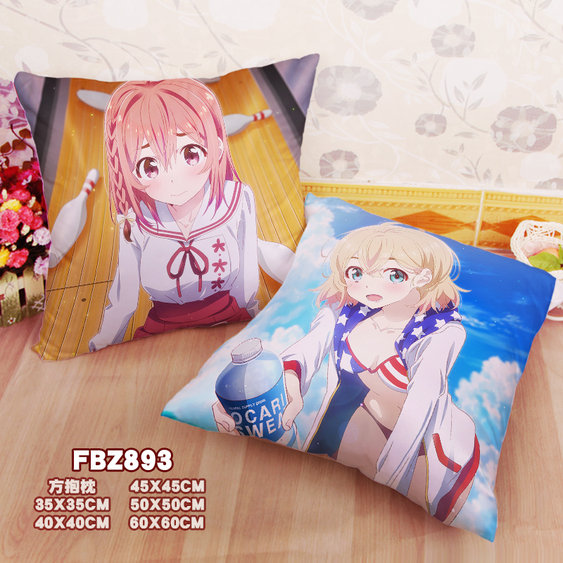 New Sumi Sakurasawa Mami Nanami Rent A Girlfriend 45x45cm(18x18inch) Square Anime Dakimakura Throw Pillow Cover Fbz893
