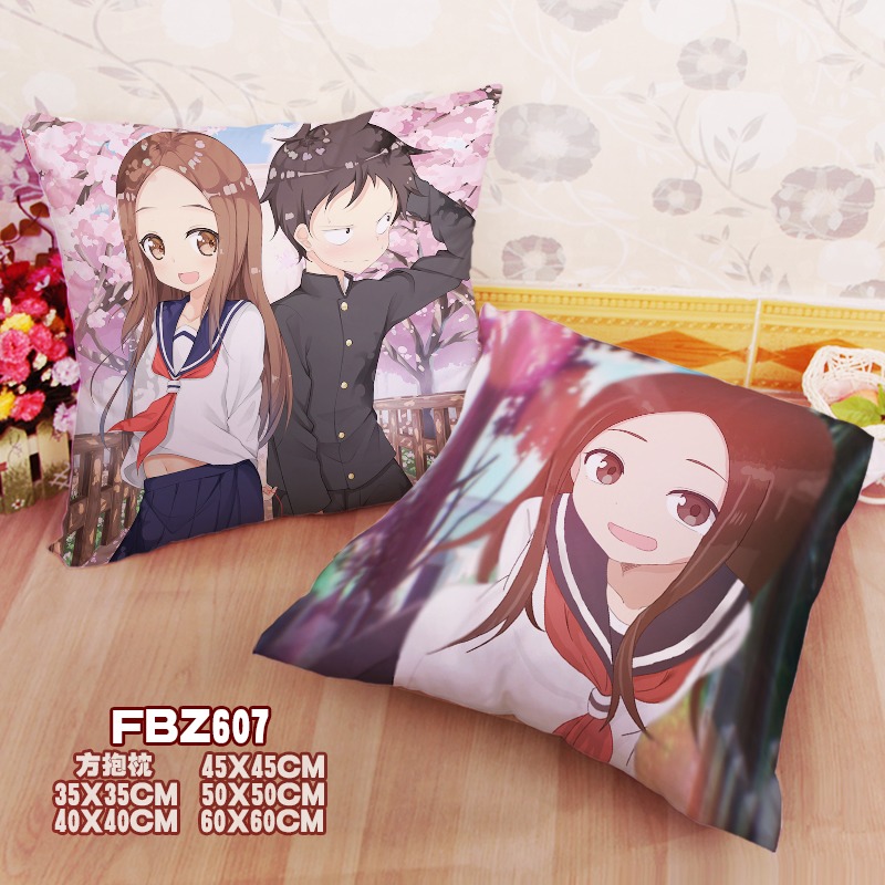 New Takagi Nishikata Karakai Jouzu No Takagi San 45x45cm(18x18inch) Square Anime Dakimakura Throw Pillow Cover Fbz607