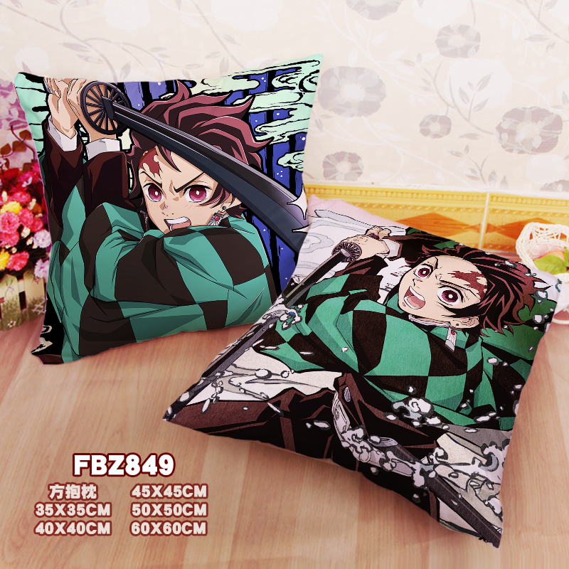 New Tanjiro Kamado Demon Slayer 45x45cm(18x18inch) Square Anime Dakimakura Throw Pillow Cover Fbz849