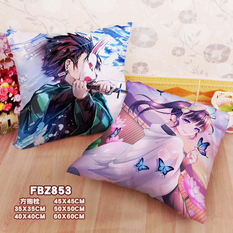 New Tanjiro Kamado Kanao Tsuyuri Demon Slayer 45x45cm(18x18inch) Square Anime Dakimakura Throw Pillow Cover Fbz853