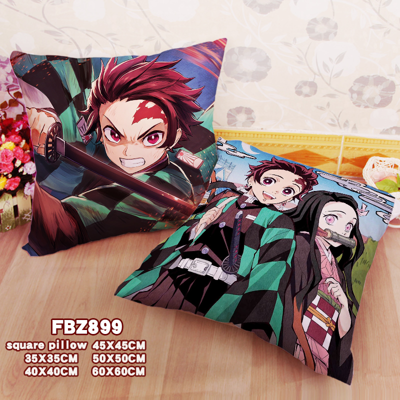 New Tanjiro Kamado Nezuko Kamado Demon Slayer 45x45cm(18x18inch) Square Anime Dakimakura Throw Pillow Cover Fbz899