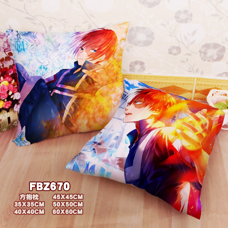 New Todoroki Shoto My Hero Academia 45x45cm(18x18inch) Square Anime Dakimakura Throw Pillow Cover Fbz670