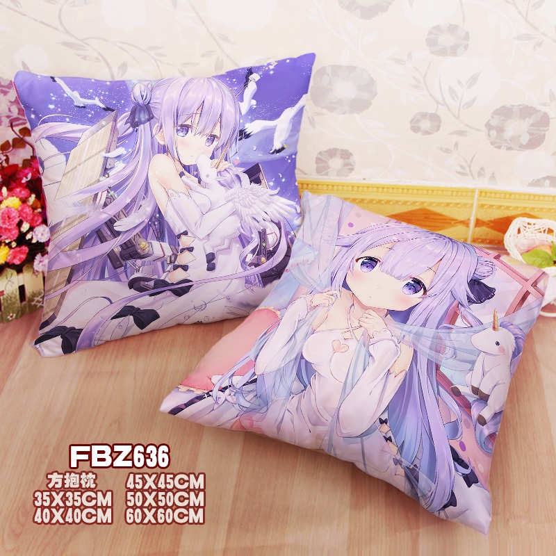 New Unicorn Azur Lane 45x45cm(18x18inch) Square Anime Dakimakura Throw Pillow Cover Fbz636