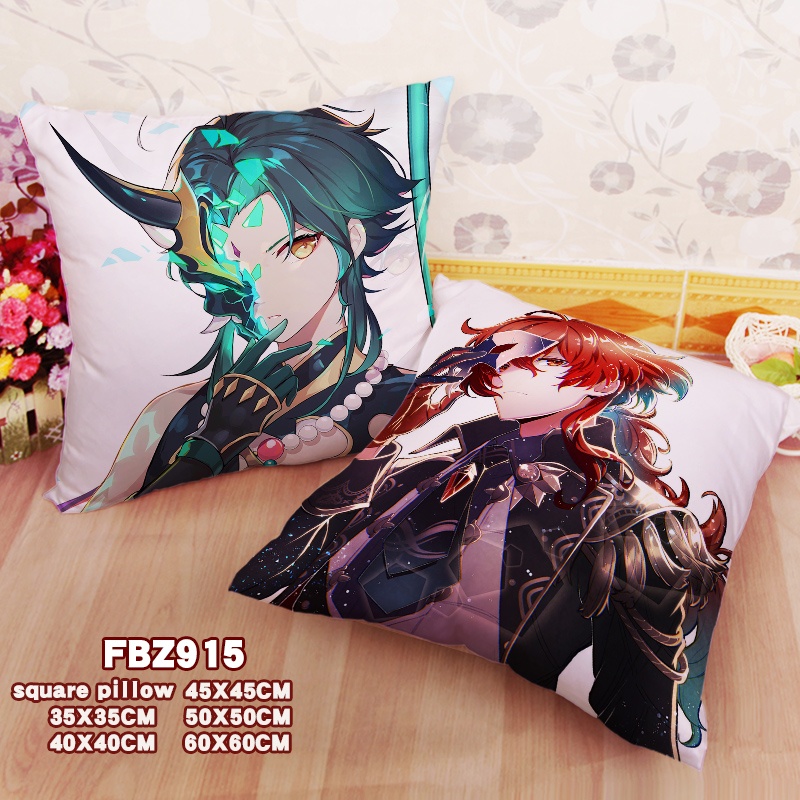 New Xiao Diluc Genshin Impact 45x45cm(18x18inch) Square Anime Dakimakura Throw Pillow Cover Fbz915