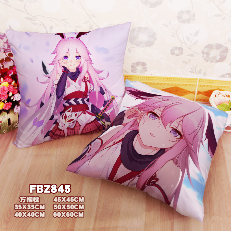 New Yae Sakura Honkai Impact 45x45cm(18x18inch) Square Anime Dakimakura Throw Pillow Cover Fbz845