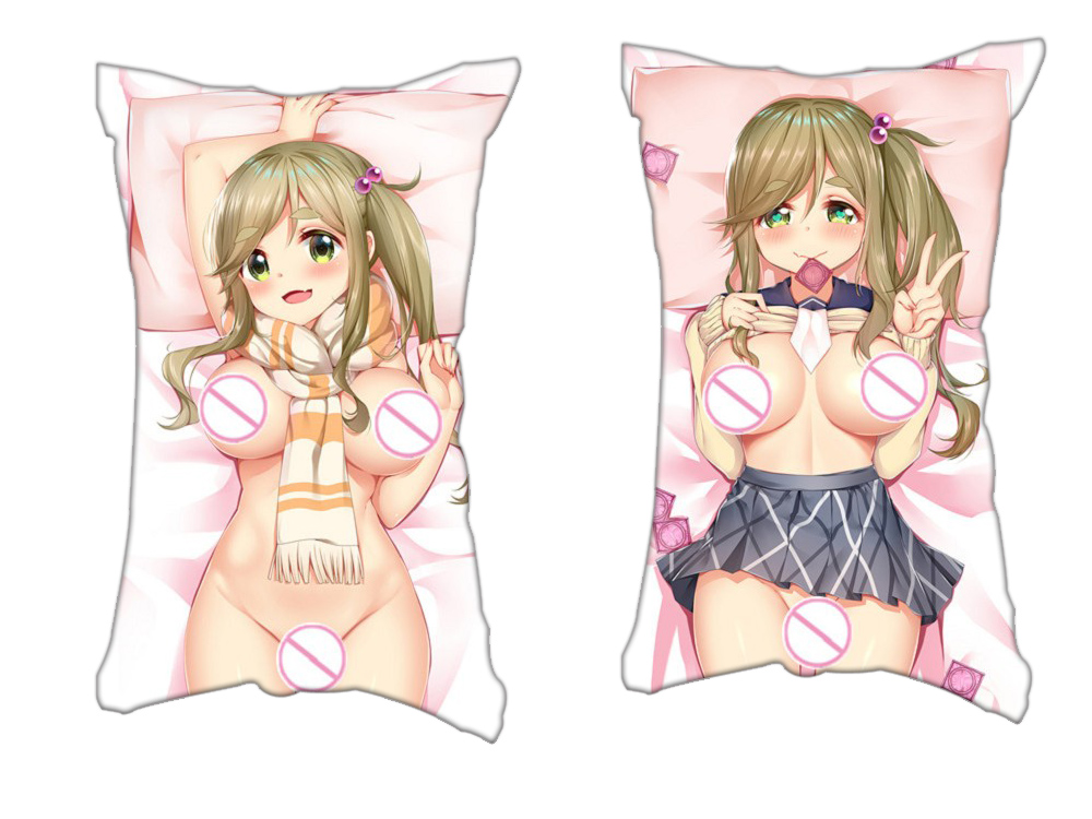 Laid Back Camp Yurucamp Anime 2 Way Tricot Air Pillow With a Hole 35x55cm(13.7in x 21.6in)