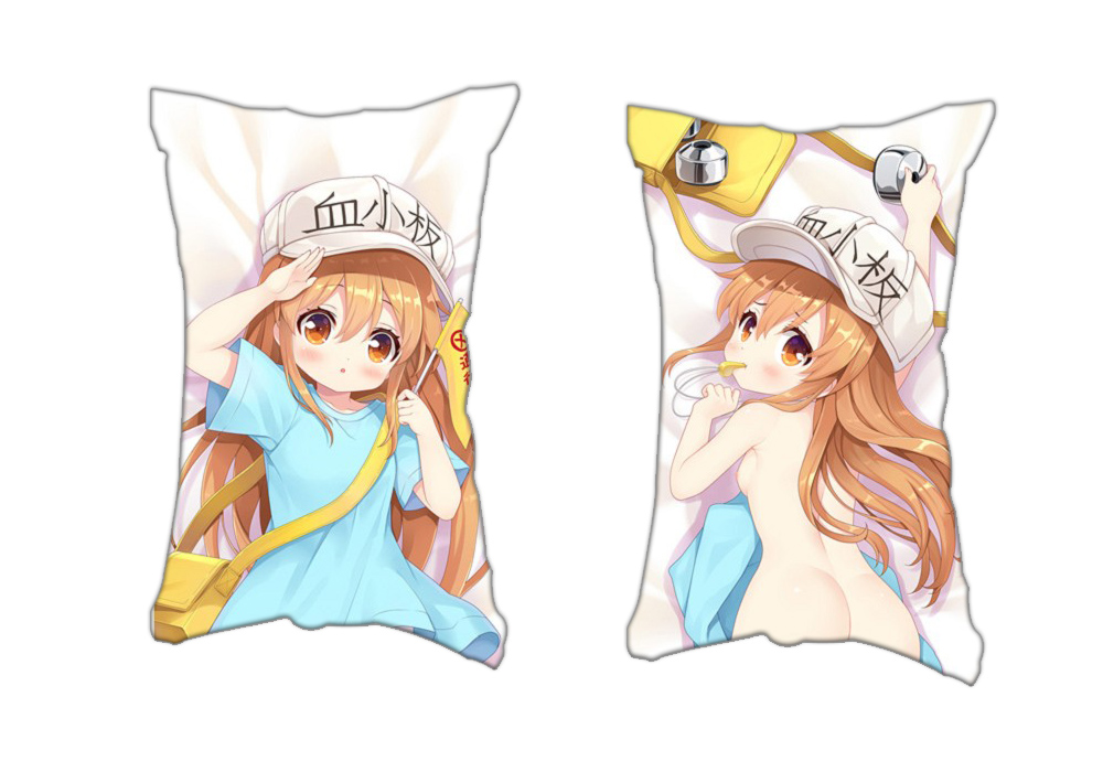 Platelet Cells at Work Anime 2 Way Tricot Air Pillow With a Hole 35x55cm(13.7in x 21.6in)