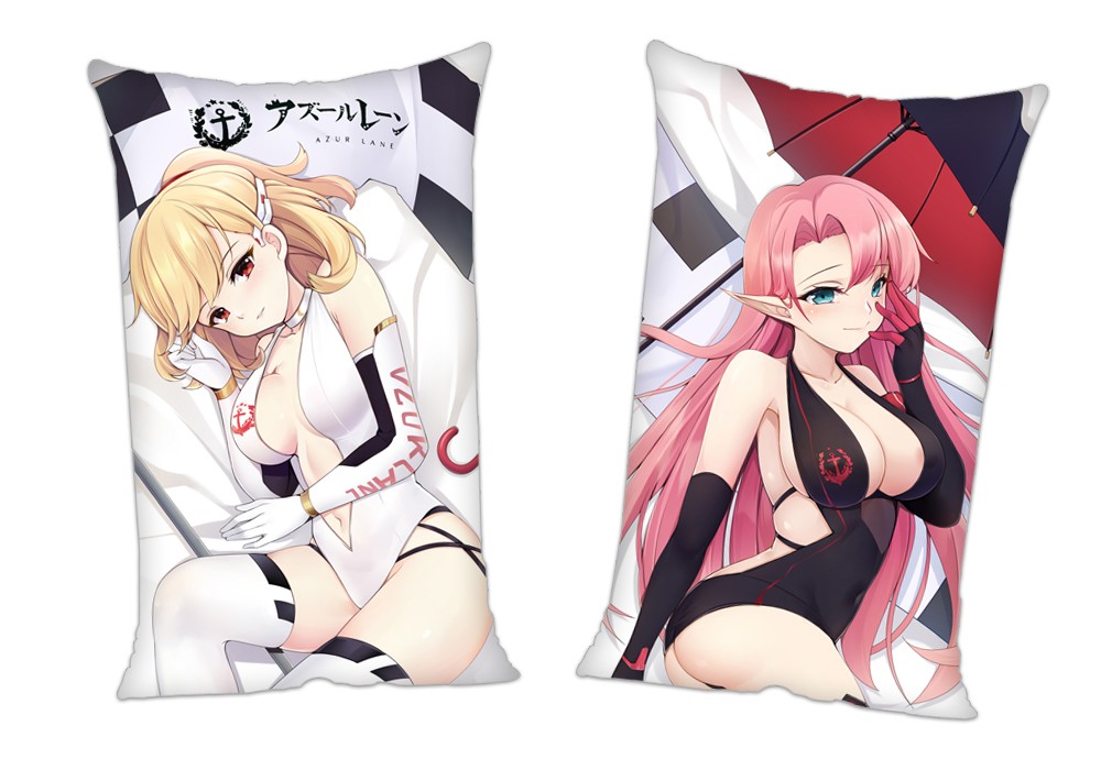 Azur Lane HMS Prince of Wales Duke of York Anime 2 Way Tricot Air Pillow With a Hole 35x55cm(13.7in x 21.6in)