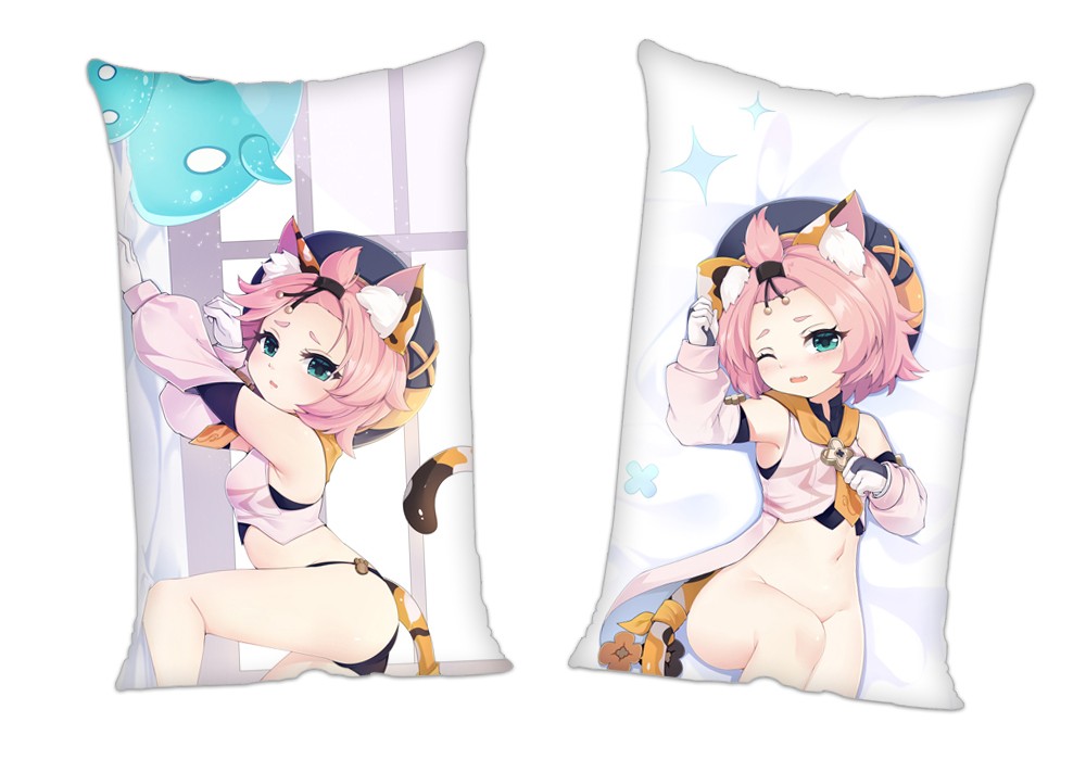 Genshin Impact Diona Anime 2Way Tricot Air Pillow With a Hole 35x55cm(13.7in x 21.6in)
