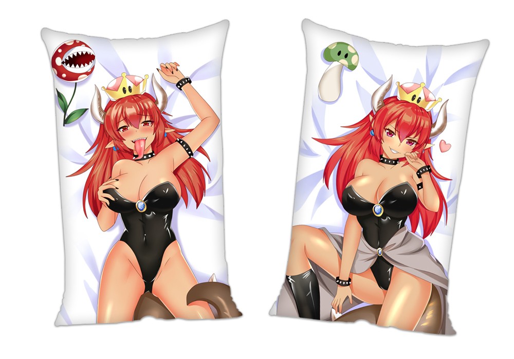 Super Mario Princess Bowsette Anime 2 Way Tricot Air Pillow With a Hole 35x55cm(13.7in x 21.6in)