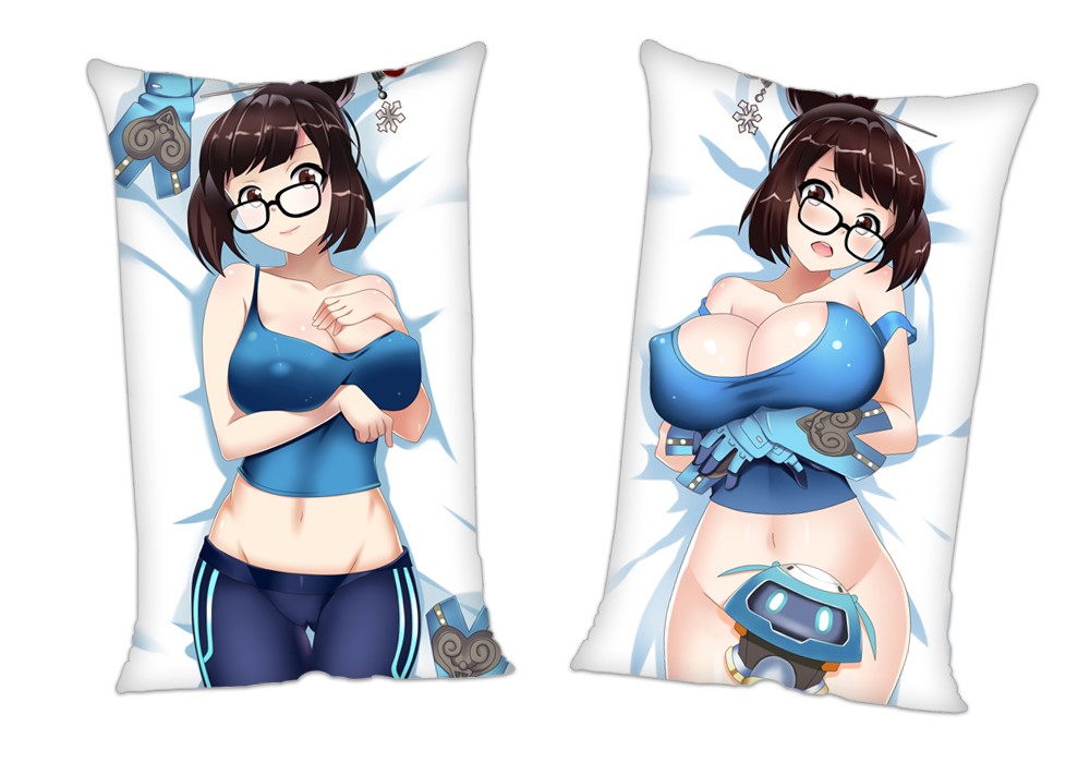 Overwatch Mei Anime 2Way Tricot Air Pillow With a Hole 35x55cm(13.7in x 21.6in)