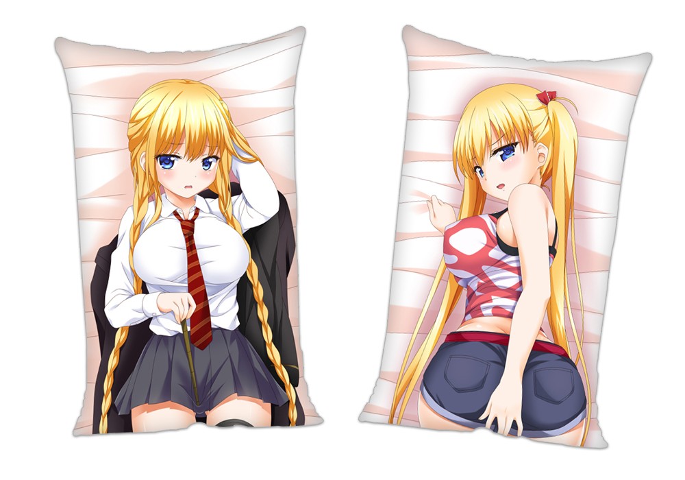 Oni Chichi Manamusume Kyousei Hatsujou Akitsuki Airi Anime 2 Way Tricot Air Pillow With a Hole 35x55cm(13.7in x 21.6in)