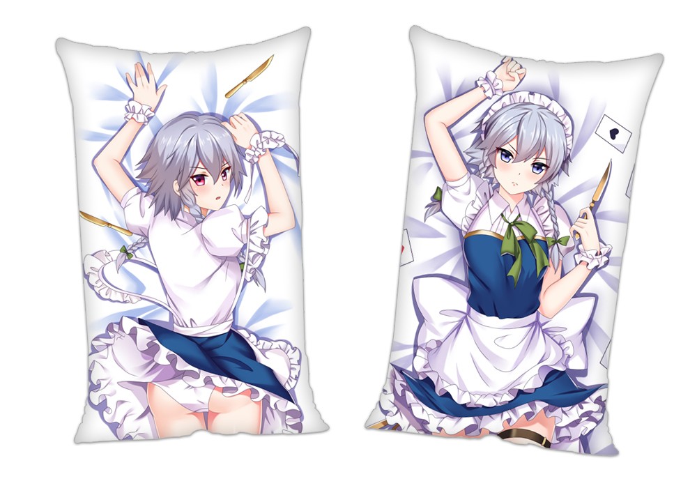 Touhou Project Izayoi Sakuya Anime 2Way Tricot Air Pillow With a Hole 35x55cm(13.7in x 21.6in)