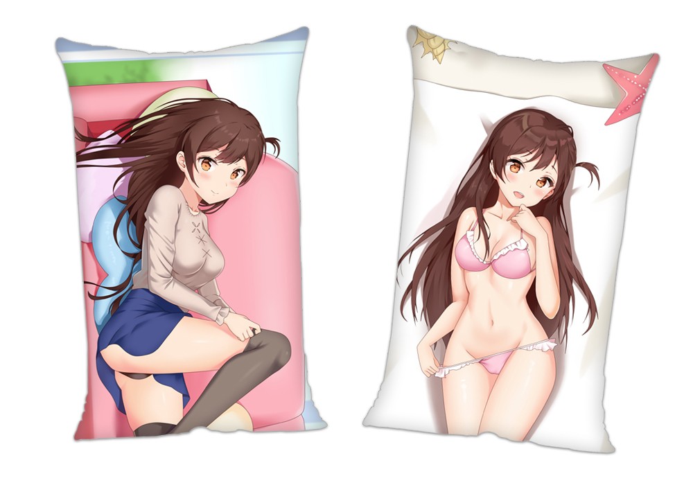 Kanojo Okarishimasu Mizuhara Chizuru Anime 2 Way Tricot Air Pillow With a Hole 35x55cm(13.7in x 21.6in)