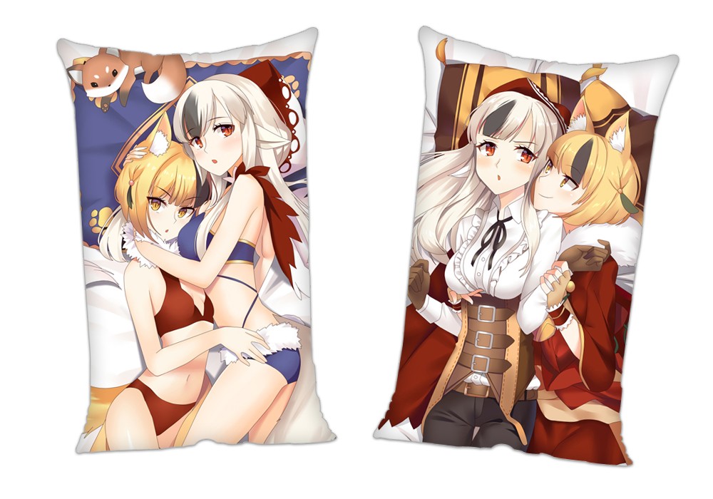 Fire Emblem Heroes Velour Kinu Anime 2Way Tricot Air Pillow With a Hole 35x55cm(13.7in x 21.6in)