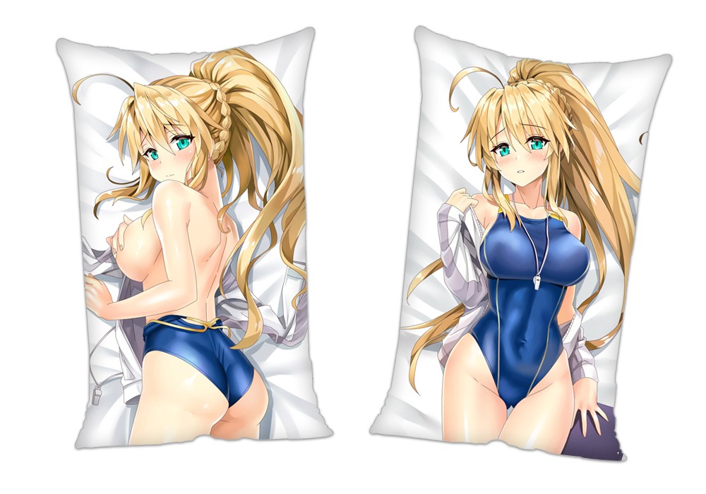 Fate Grand Order FGO Altria Pendragon Anime 2Way Tricot Air Pillow With a Hole 35x55cm(13.7in x 21.6in)