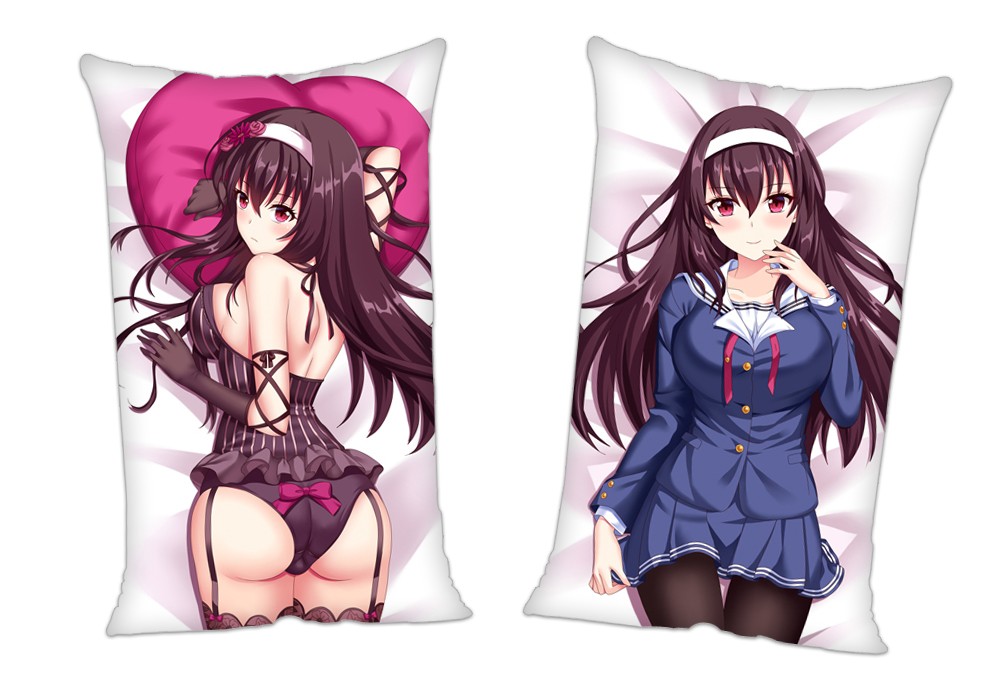 Utaha Kasumigaoka Saenai Heroine No Sodatekata Anime 2 Way Tricot Air Pillow With a Hole 35x55cm(13.7in x 21.6in)