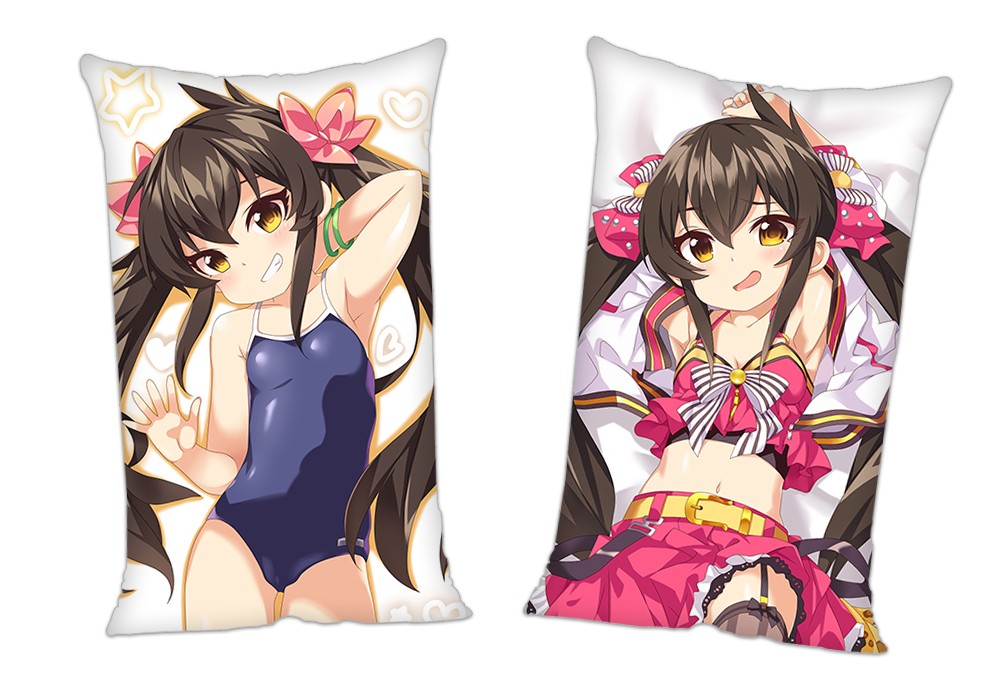 The Idolmaster Matoba Risa Anime 2Way Tricot Air Pillow With a Hole 35x55cm(13.7in x 21.6in)