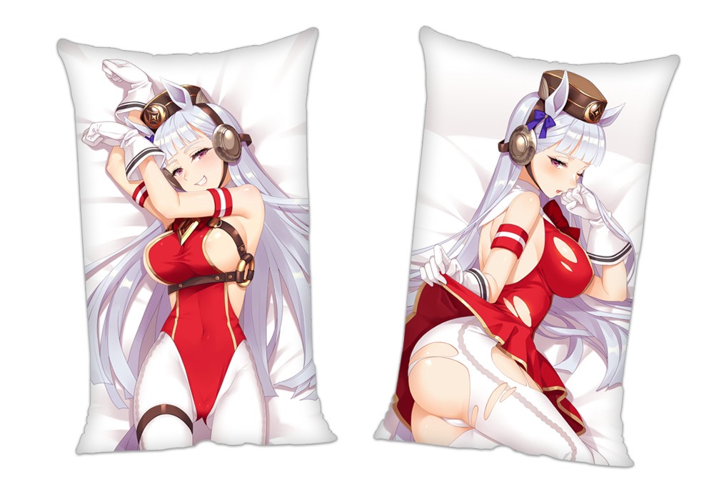 Umamusume Pretty Derby Gold Ship Anime 2 Way Tricot Air Pillow With a Hole 35x55cm(13.7in x 21.6in)