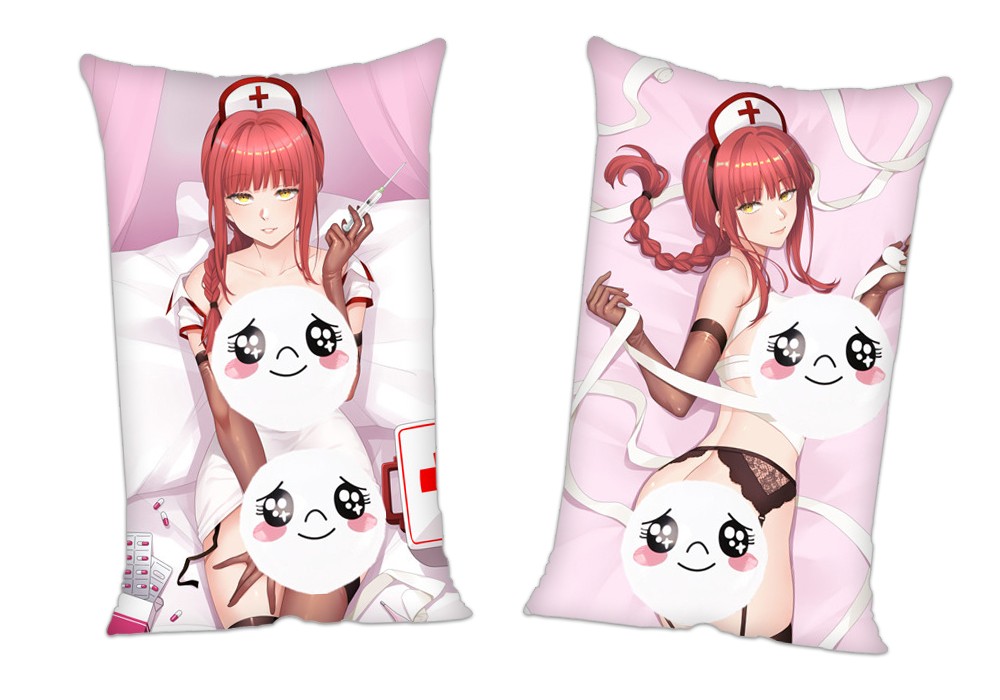 Chainsaw Man Makima Nurse Uniform Anime 2Way Tricot Air Pillow With a Hole 35x55cm(13.7in x 21.6in)