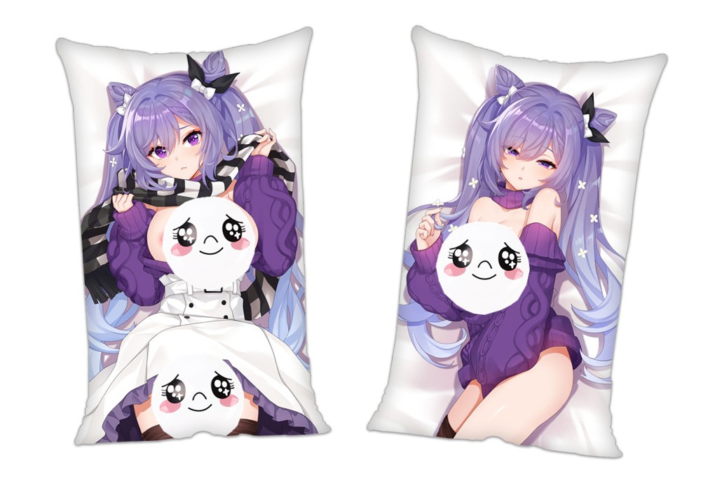 Genshin Impact Keqing Anime 2Way Tricot Air Pillow With a Hole 35x55cm(13.7in x 21.6in)