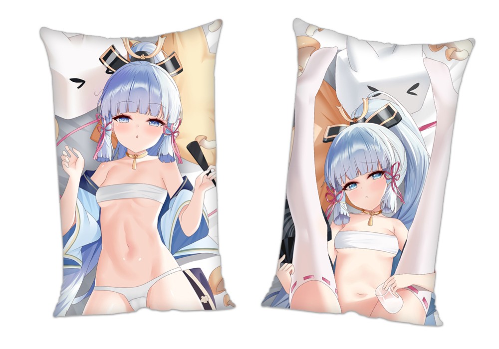 Genshin Impact Kamisato Ayaka Anime 2Way Tricot Air Pillow With a Hole 35x55cm(13.7in x 21.6in)