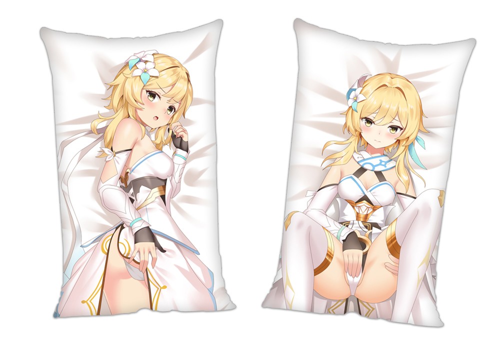 Genshin Impact Lumine Anime 2 Way Tricot Air Pillow With a Hole 35x55cm(13.7in x 21.6in)