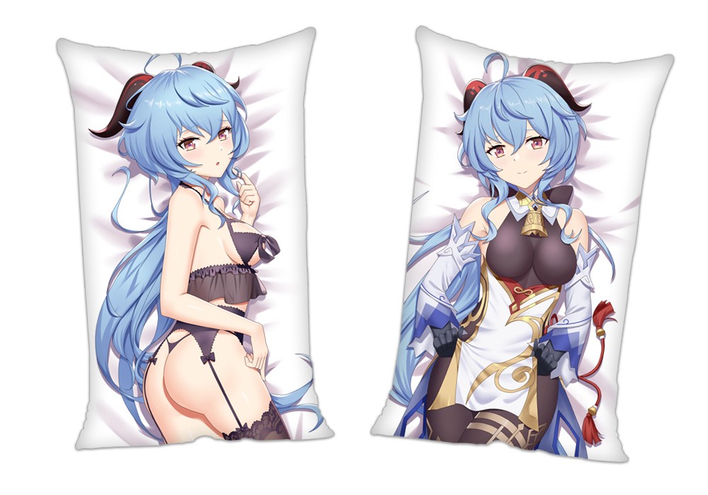 Genshin Impact Ganyu Anime 2Way Tricot Air Pillow With a Hole 35x55cm(13.7in x 21.6in)