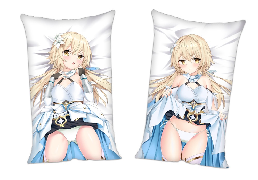 Genshin Impact Lumine Anime 2Way Tricot Air Pillow With a Hole 35x55cm(13.7in x 21.6in)