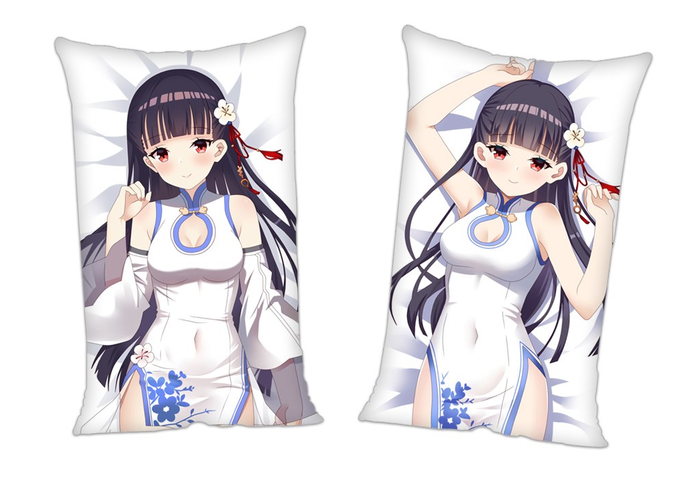 Warship Girls Yat Sen Anime 2Way Tricot Air Pillow With a Hole 35x55cm(13.7in x 21.6in)