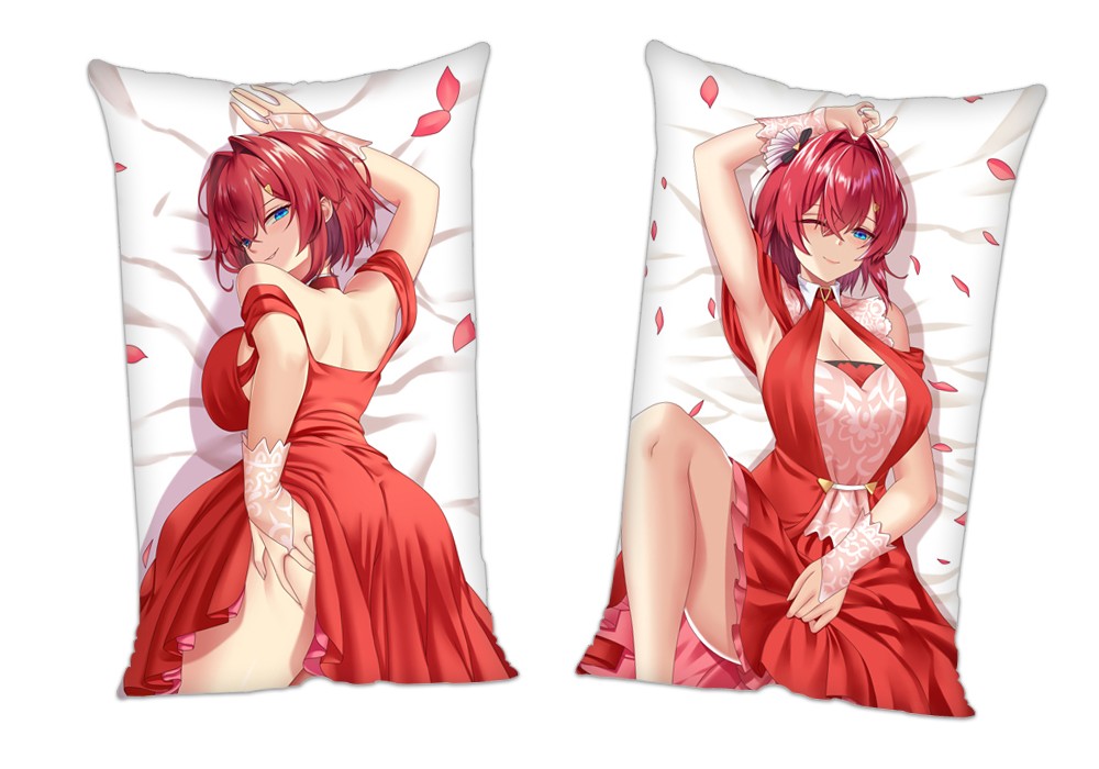Virtual Youtuber Houshou Marine Anime 2 Way Tricot Air Pillow With a Hole 35x55cm(13.7in x 21.6in)