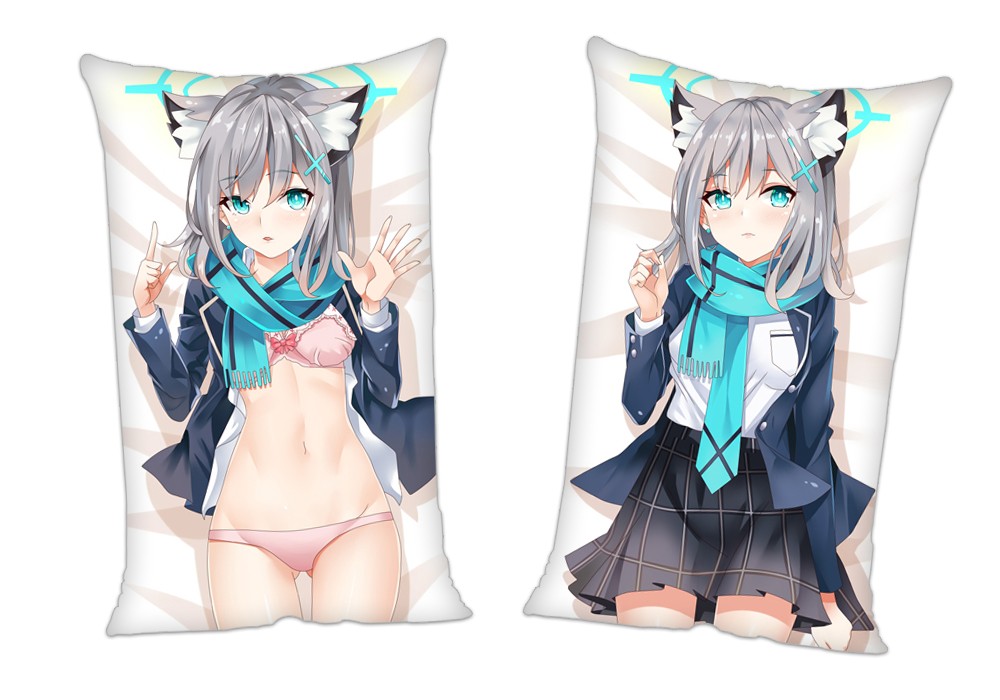 Blue Archive Shiroko Anime 2Way Tricot Air Pillow With a Hole 35x55cm(13.7in x 21.6in)