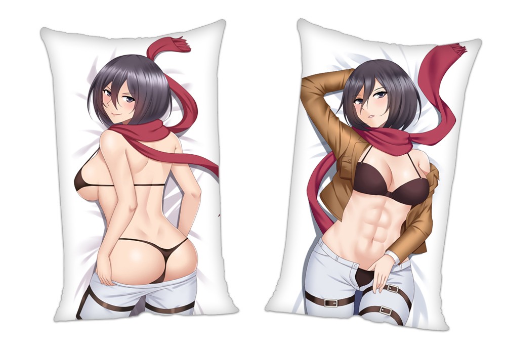 Attack on Titan Mikasa Ackerman Anime 2Way Tricot Air Pillow With a Hole 35x55cm(13.7in x 21.6in)