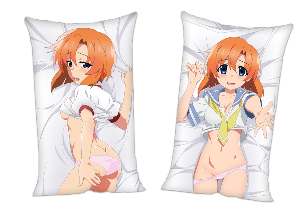 Higurashi When They Cry Rena Ryuuguu Anime 2Way Tricot Air Pillow With a Hole 35x55cm(13.7in x 21.6in)