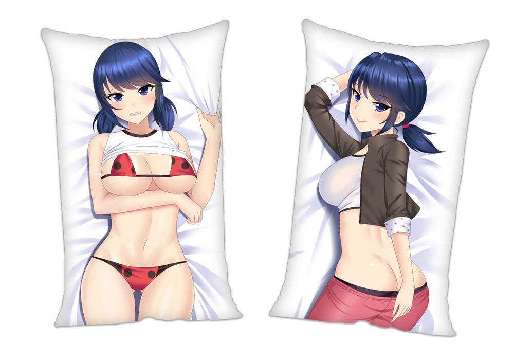 Miraculous Tales of Ladybug & Cat Noir Marinette Dupain Cheng Anime 2Way Tricot Air Pillow With a Hole 35x55cm(13.7in x 21.6in)