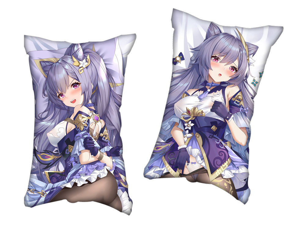 Genshin Impact KeQing Anime 2 Way Tricot Air Pillow With a Hole 35x55cm(13.7in x 21.6in)