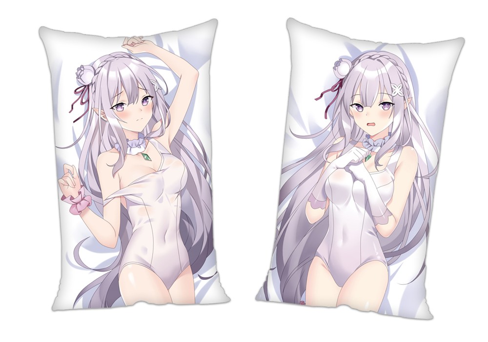 ReZero Starting Life in Another World Emilia Anime 2Way Tricot Air Pillow With a Hole 35x55cm(13.7in x 21.6in)