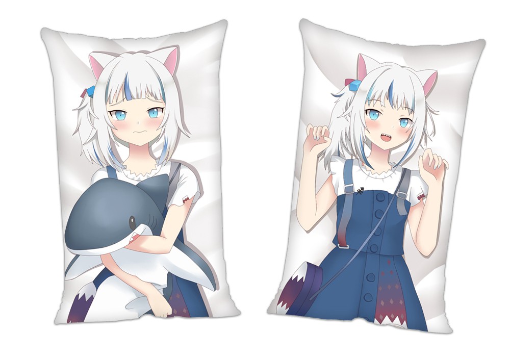 Virtual Youtuber Gawr Gura Anime 2Way Tricot Air Pillow With a Hole 35x55cm(13.7in x 21.6in)