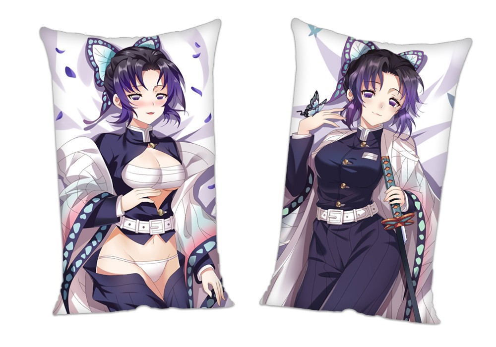 Demon Slayer Kimetsu no Yaiba Kochou Shinobu Anime 2Way Tricot Air Pillow With a Hole 35x55cm(13.7in x 21.6in)