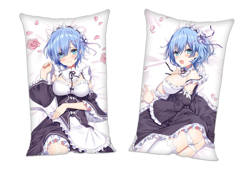 ReZero Rem Anime 2Way Tricot Air Pillow With a Hole 35x55cm(13.7in x 21.6in)