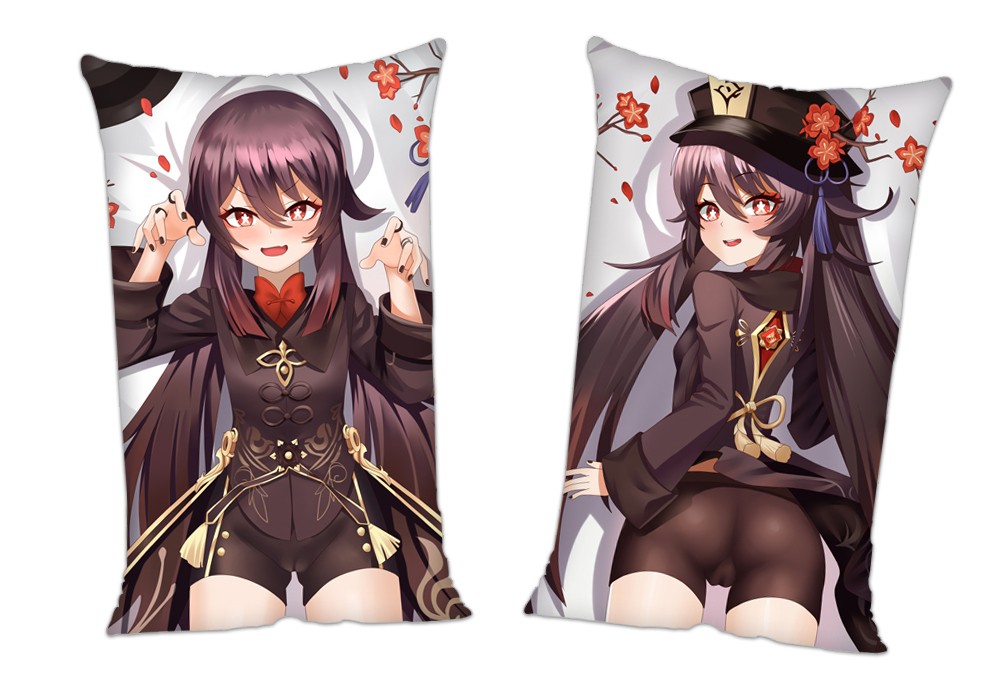 Genshin Impact Hutao Anime 2Way Tricot Air Pillow With a Hole 35x55cm(13.7in x 21.6in)