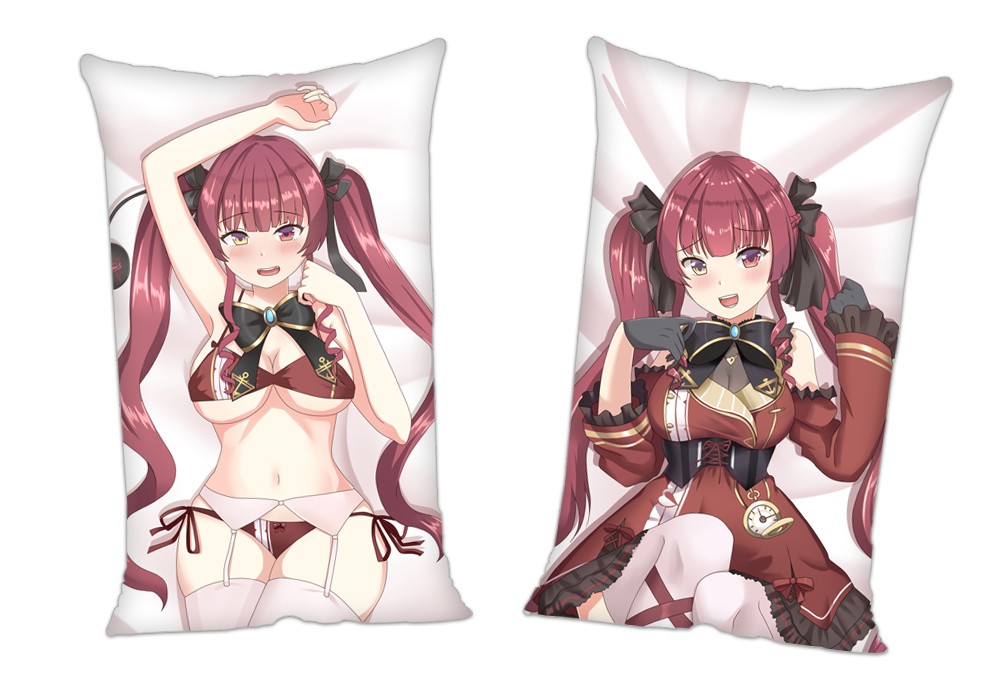 Virtual Youtuber Houshou Marine Anime 2Way Tricot Air Pillow With a Hole 35x55cm(13.7in x 21.6in)