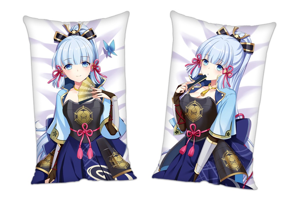 Kamisato Ayaka Genshin Impact Anime 2Way Tricot Air Pillow With a Hole 35x55cm(13.7in x 21.6in)