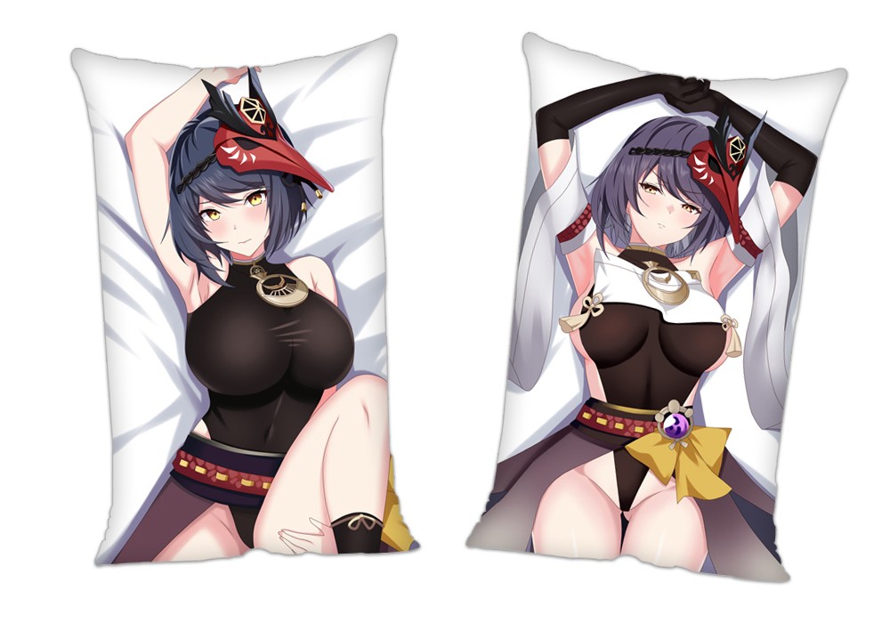 Genshin Impact Sara Anime 2Way Tricot Air Pillow With a Hole 35x55cm(13.7in x 21.6in)