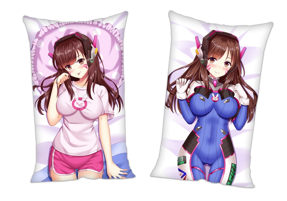 Overwatch D.VA Anime 2Way Tricot Air Pillow With a Hole 35x55cm(13.7in x 21.6in)