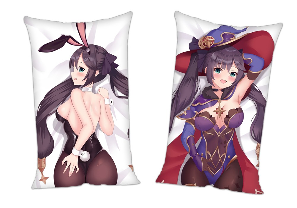 Genshin Impact Mona Anime 2Way Tricot Air Pillow With a Hole 35x55cm(13.7in x 21.6in)