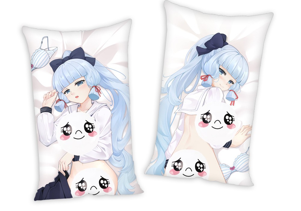 Genshin Impact Kamisato Ayaka Anime Two Way Tricot Air Pillow With a Hole 35x55cm(13.7in x 21.6in)