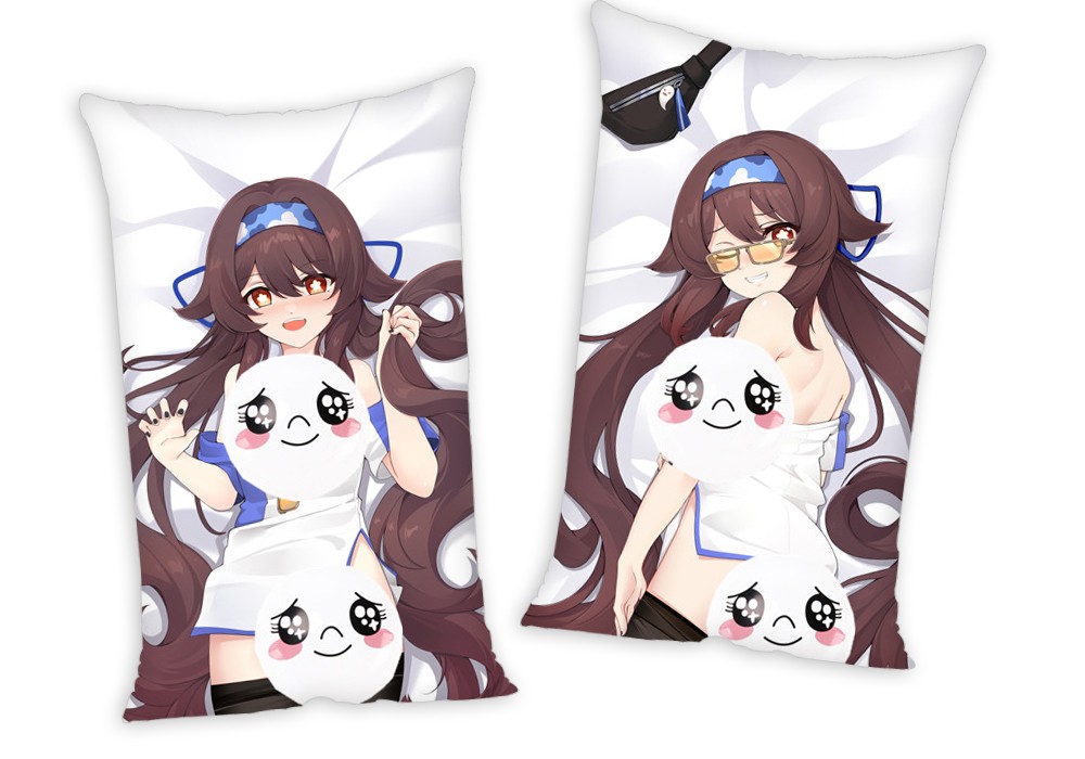 Genshin Impact Hutao Anime Two Way Tricot Air Pillow With a Hole 35x55cm(13.7in x 21.6in)